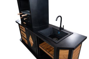 Avangarde Fırınlı [ 220 cm - Granit Evyeli ] Barbekü