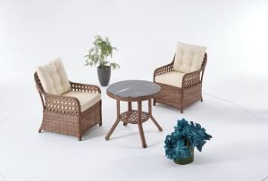 Begonya ⌀70 Oval Masa Takımı | 2 Sandalye