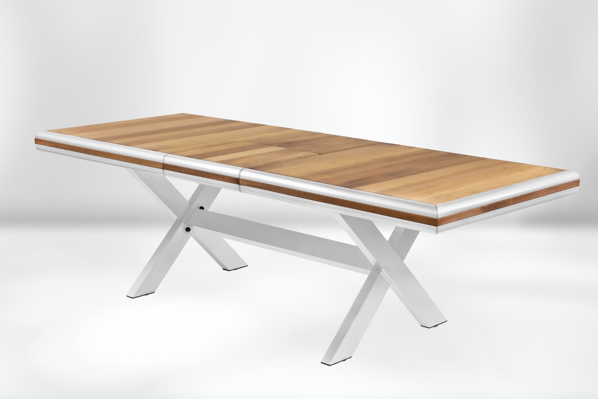 Alüminyum İroko Açılır Bahçe Yemek Masası BEYAZ - 100x200