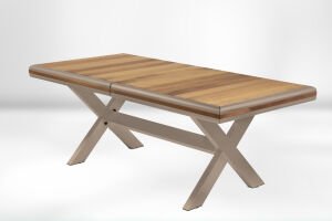 Alüminyum İroko Bahçe Yemek Masası CAPPUCİNO - 100x200